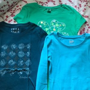 3 Girls Shirts Size XL-S Aeropostale & Justice